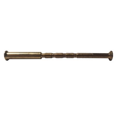 2 vis relieuses sectionnables acier ⌀7 mm H. 7 x L.60 mm doré
