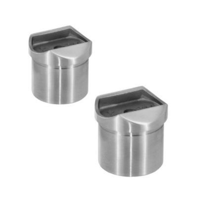 2 x Adaptateur pour tube diam. 42,4 à coller sur tube diam. 42,4 x 2 mm - Inox 304