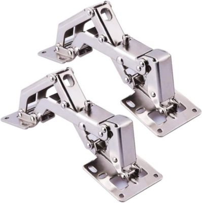 2 X Charnières pliantes en acier inoxydable pour armoires de cuisine Réglables 130-175 degrés charnière de porte armoire
