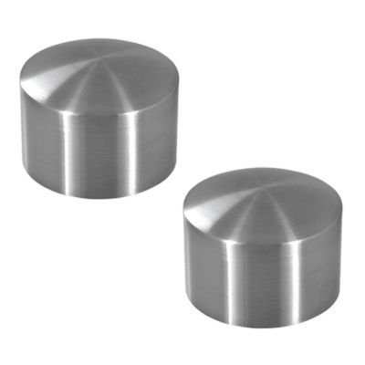 2 x Embout arrondi pour main courante bois diam. 42,4 - Inox 304