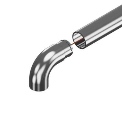2 x Embout crosse pour tube diam. 42,4 x 2 mm - Inox 304