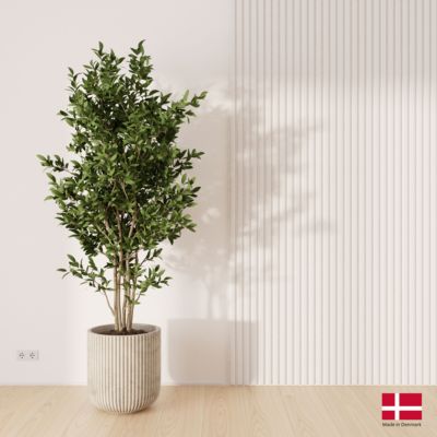 2 x Panneaux Acoustiques Decoratifs Muraux en Blanc Mat 240x32 cm Nordic Acoustics