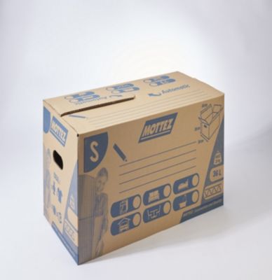20 Cartons de déménagement avec poignées 20kg Mottez H.30 x l.40 cm, capacité 36L