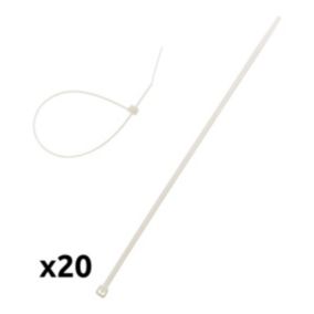 20 colliers câblage 3,6x 200mm - Zenitech