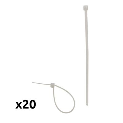 20 colliers de câblage - 2,5x 98mm - Zenitech