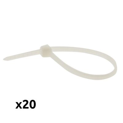 20 colliers de câblage - 2,5x 98mm - Zenitech