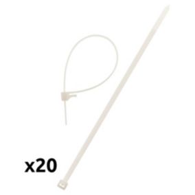 20 colliers de câblage 4,8x180mm Zenitech