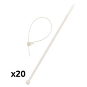 20 colliers de câblage 4,8x300mm Zenitech