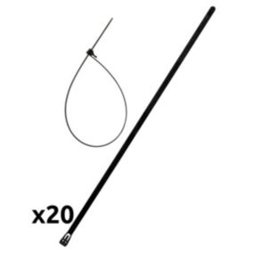 20 colliers réutilisables 7,6x 250mm Zenitech