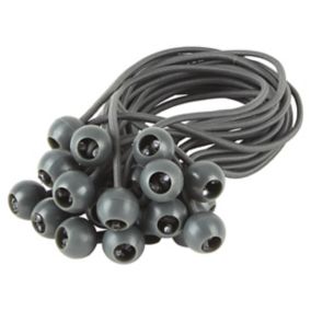 20 fixations BV Blooma grises en plastique et caoutchouc