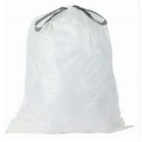 20 sacs poubelle à liens blanc 30L Bin bag
