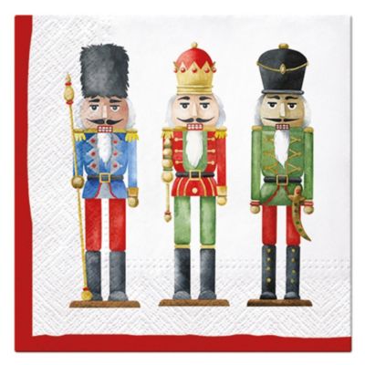 20 serviettes papier casse-noisette 32.5cm bleu - générique 95819