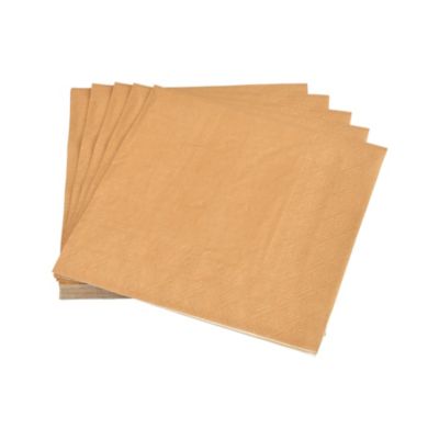 20 serviettes en papier 33 x 33 cm Tendance Uni marron