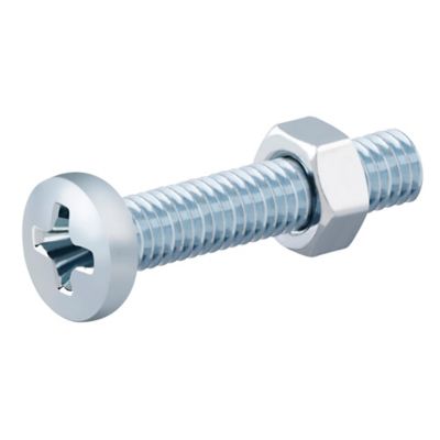 20 vis métaux acier zingué 3 x 20 mm