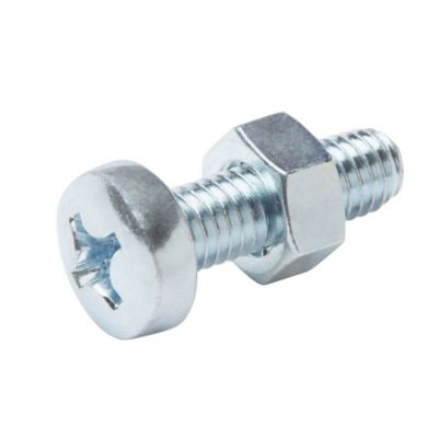 20 vis métaux acier zingué 6 x 20 mm