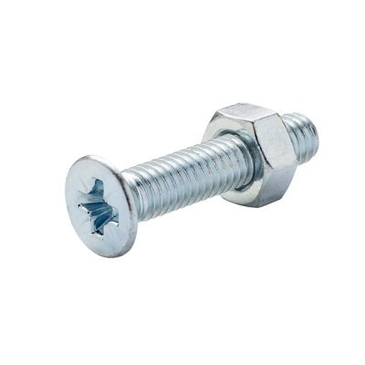 20 vis métaux acier zingué 6 x 30 mm