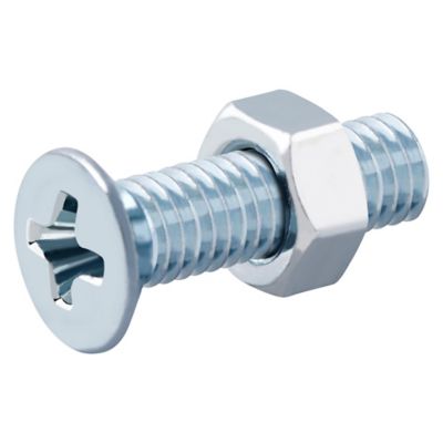 20 vis métaux tête fraisée acier zingué 3 x 12 mm