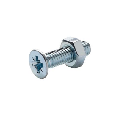 20 vis métaux tête fraisée acier zingué 4 x 16 mm