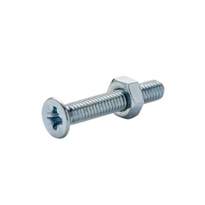 20 vis métaux tête fraisée acier zingué 4 x 25 mm