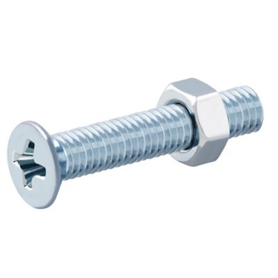 20 vis métaux tête fraisée acier zingué 5 x 30 mm
