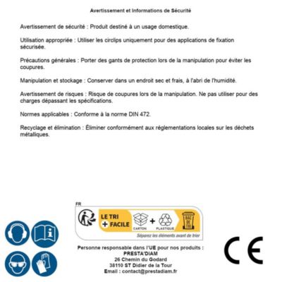 200 Circlips Intérieurs D. 15 mm - DIN 472 - Brut - D-Work