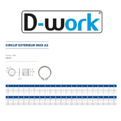 200 Ecrous Hexagonaux HU M5 mm - DIN 934 - Inox A4 - D-Work