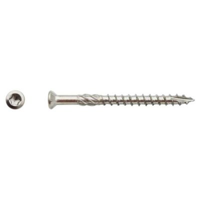 200 Vis Bois Terrasse Tête Réduite Crantée Torx T25 5X50 mm - Inox A2 - D-Work