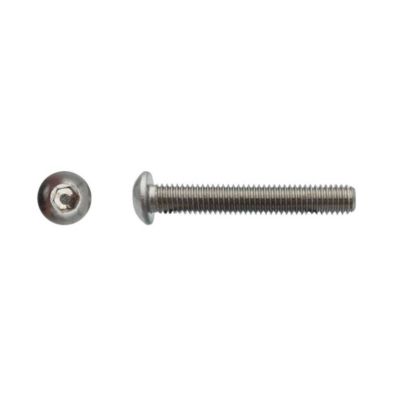 200 Vis Métaux Tête Bombée 6 Pans Creux BHC 5 x 20 mm - 7380-1 - Inox A4 - D-Work
