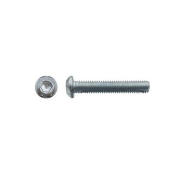 200 Vis Métaux Tête Bombée 6 Pans Creux F/Total BHC 3 x 16 mm - 7380-1 - 10.9 - Zingué blanc - D-Work