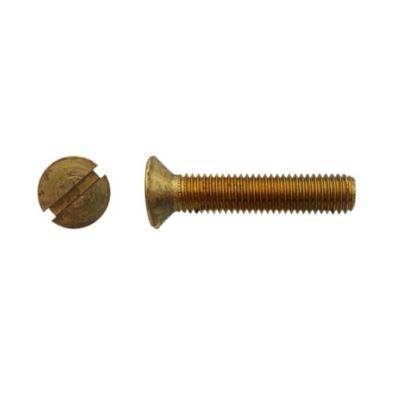 200 Vis Métaux Tête Fraisée Fendue 6 x 16 mm - DIN 963 - Laiton - D-Work
