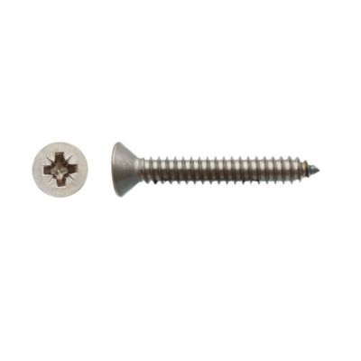 200 Vis à Tôle Tête Fraisée Pozidriv 4.8 x 80 mm - DIN 7982 - Inox A2 - D-Work
