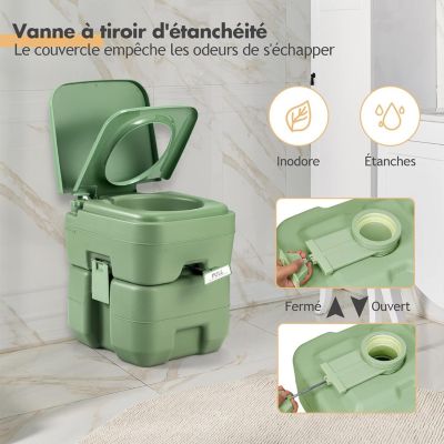 Enders © WC Chimique Portable - Kit de démarrage Deluxe Blue 2,5 L | Produit additif et Papier Toilette | Toilette Chimique de Camping | Camping Car Accessoires | Pot de Chambre
