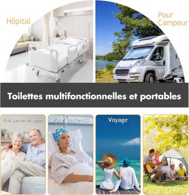 Toilette Chimique Portable Camry 20L Pour Camping-car Et Van (CR1035)