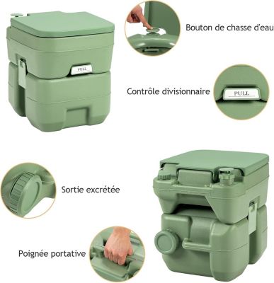 Toilettes de camping Sac transport WC mobile voyage BO-CAMP
