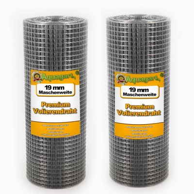 20m x 0,5 m grillage pour volière, grille métallique, grillage soudé Aquagart