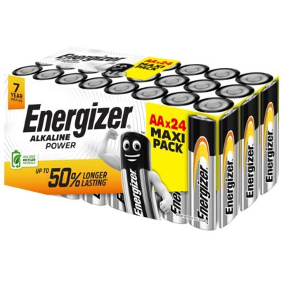 24 Piles alcalines AA LR6 Power Energizer