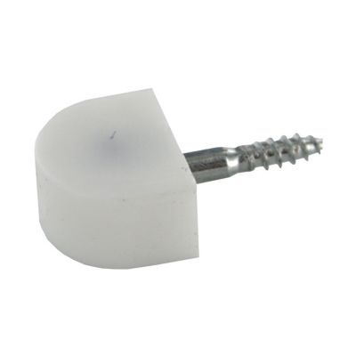 24 taquets à visser plastique blanc ø3 mm