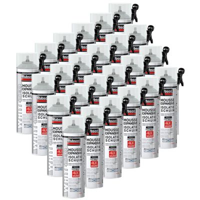 24x aerosols mousse PU expansive 500ml RUBSON WhiteTEQ