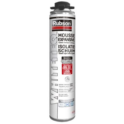 24x Mousse expansive 750ml RUBSON WhiteTeq isolation thermique et phonique Rubson