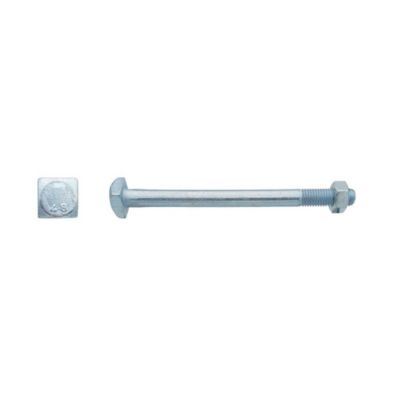 25 Boulons Charpente Bois Tête Carrée 16 x 140 mm - NFE 27341 - Zingué blanc - D-Work