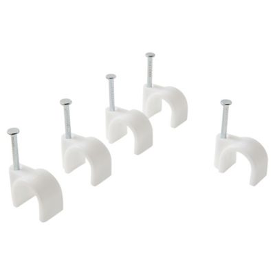 25 cavaliers ronds en nylon ø 10 à 11 mm Diall blanc