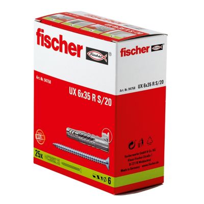 25 chevilles universelles Fischer Ø6x35mm