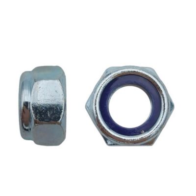 25 Ecrous Freins Indésserrables Bague Nylon M24 mm - DIN 985 - I8I - Zingué blanc - D-Work