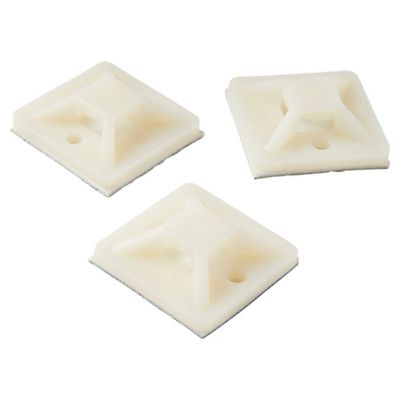 25 embases adhésives Diall 25 x 25 mm transparent