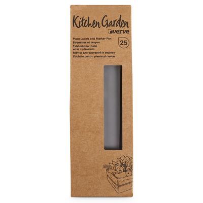 25 étiquettes pour plantes Verve Kitchen Garden + marqueur