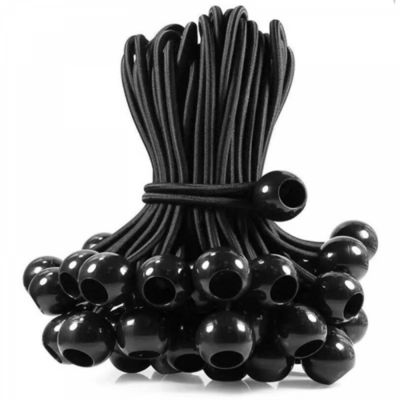25 tendeurs élastiques avec boule (10 cm)