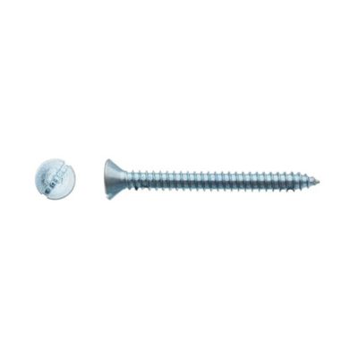 250 Vis à Tôle Tête Fraisée Fendue 4.8 x 50.8 mm - DIN 7972 - Zingué blanc - D-Work