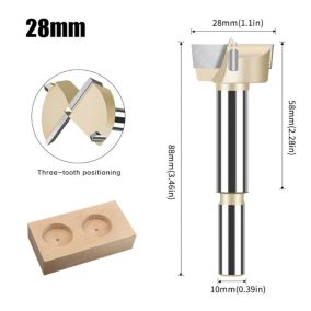 28mm Fraise Foret Forage Mèche à Bois Drill Bit Bois Charpentier Charnière