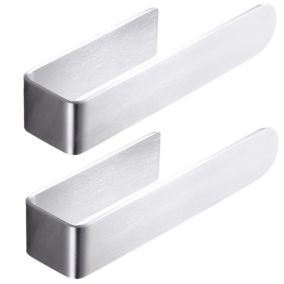 2pcs Porte serviettes - porte serviettes auto adhésif anneau de serviette en acier inoxydable 23cm