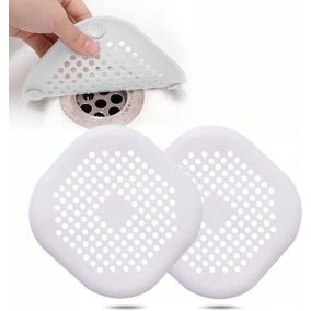2Pcs Protection de Drain de Silicone Filtre Evier de Cuisine avec Ventouse Filtre de Couverture de Drain de Baignoire